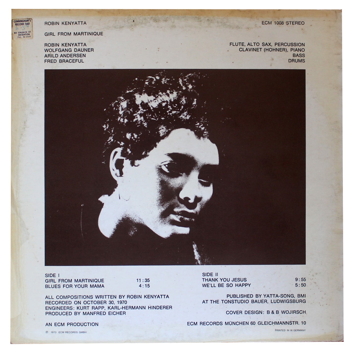 Robin Kenyatta - Girl From Martinique (2nd Hand)