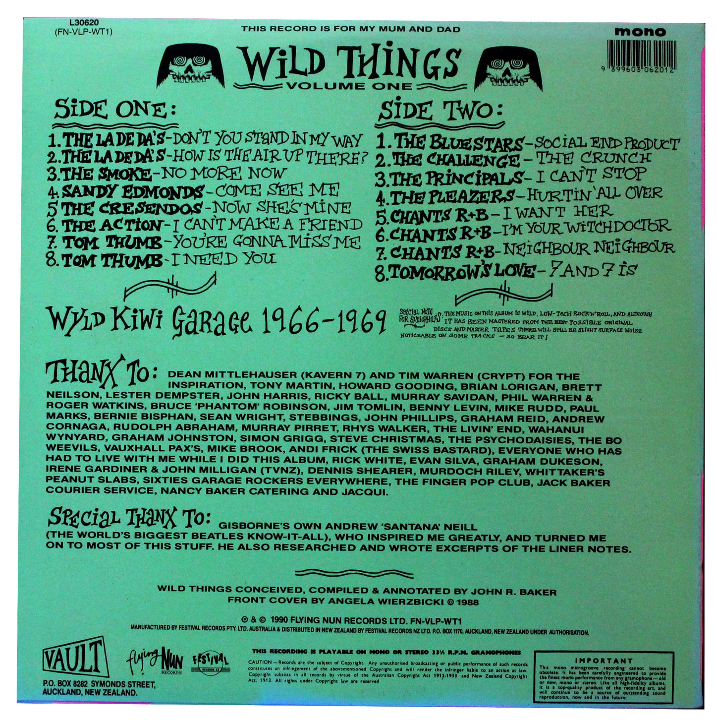 Various Artists - Wild Things (Wyld Kiwi Garage 1966-1969) (2nd Hand)