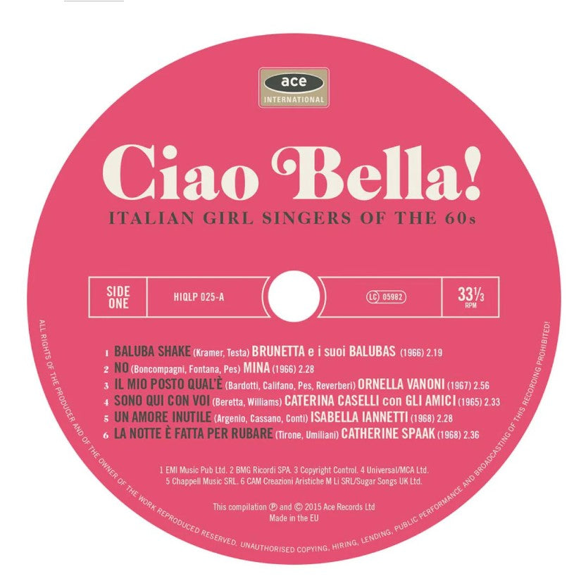 Various Artists - Ciao Bella! Italian Girl Singers Of The 1960s