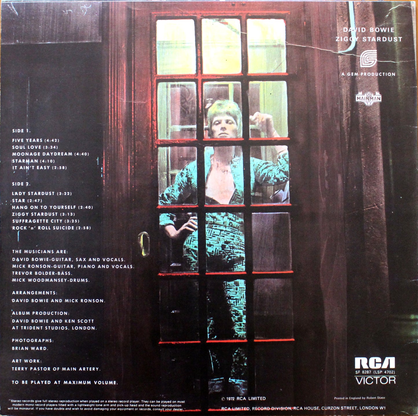 David Bowie - The Rise And Fall Of Ziggy Stardust And The Spiders From Mars (2nd Hand)