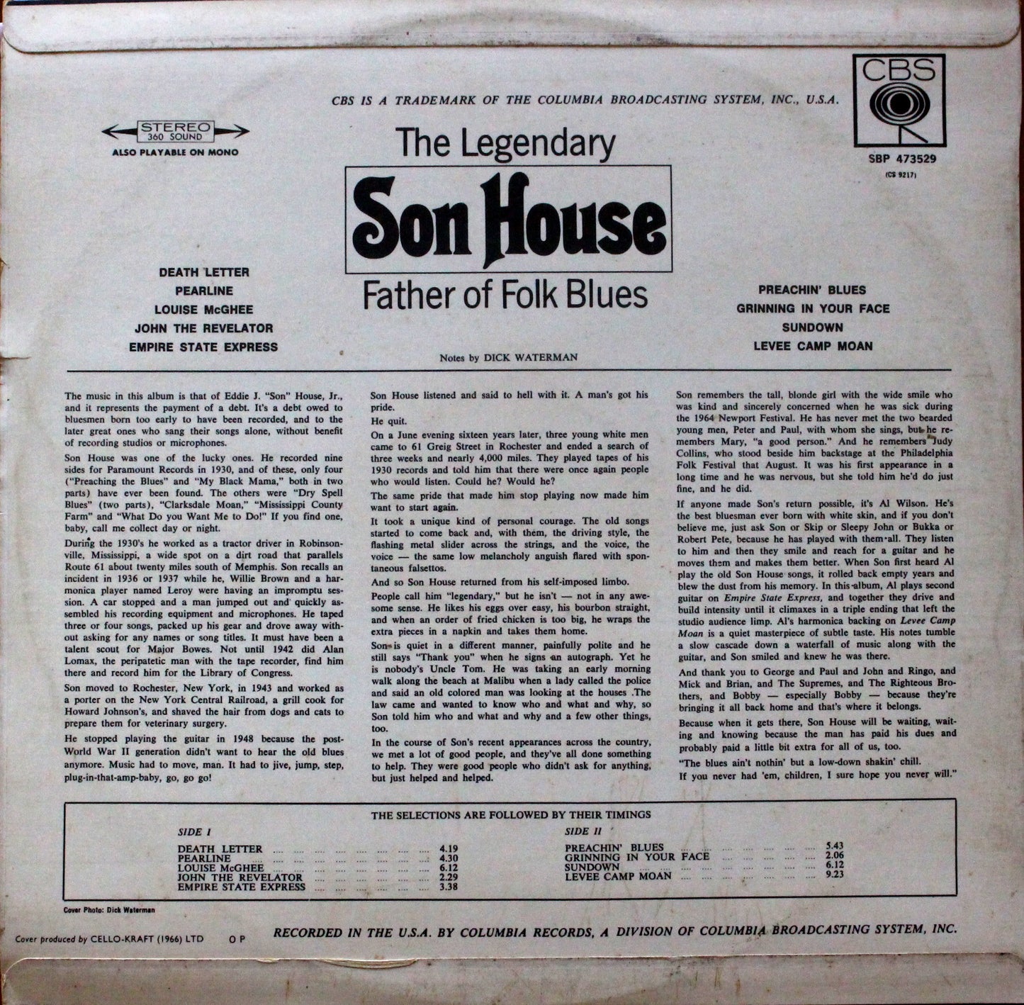 Son House - Father of Folk Blues (2nd Hand)